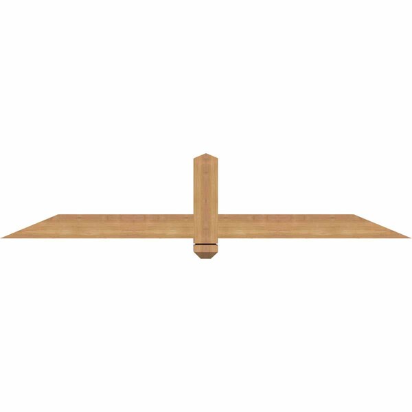 Ekena Millwork Eugene Smooth Timber Gable Bracket, Western Red Cedar, 60"W x 12"H x 3 1/2"D x 3 1/2"F, 5/12 Pitch GBW060X12X0404EUG00SWR - main